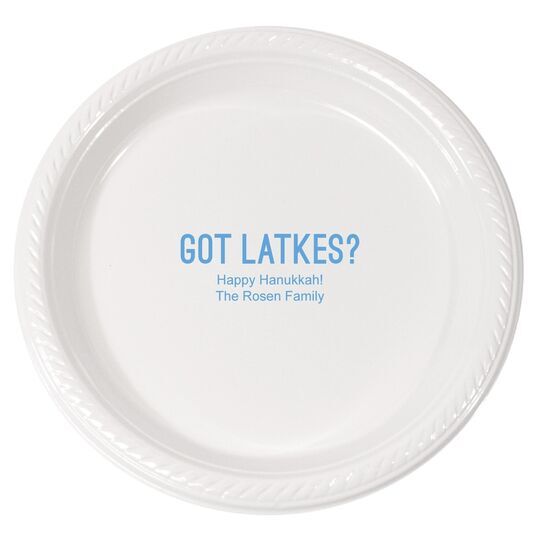 Got Latkes Plastic Plates